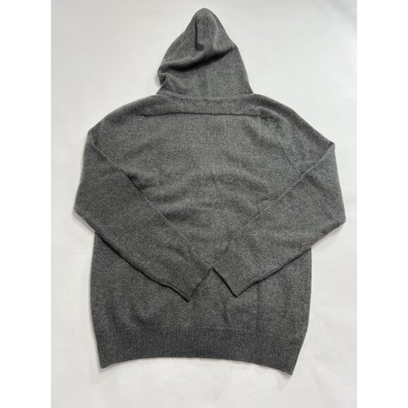 Saint Laurent Hooded Elbow Pad Cardigan in Grey - Picture 2 of 3